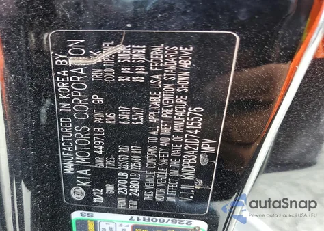 2013 Kia Sportage Base z USA, uszkodzony, nr VIN KNDPB3A21D7415576